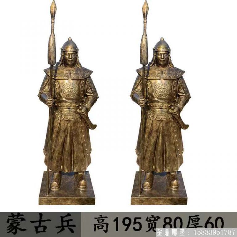 玻璃鋼士兵雕塑 仿銅雕塑2